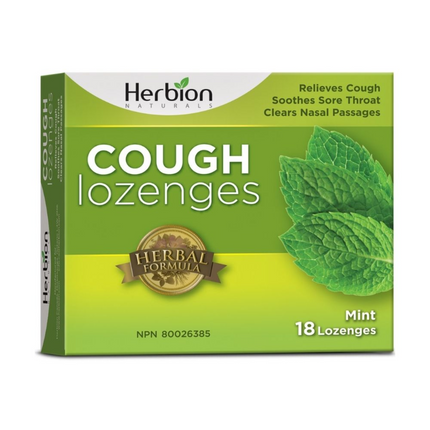 Herbion Naturals - Pastilles contre la toux à la menthe | 18 pastilles