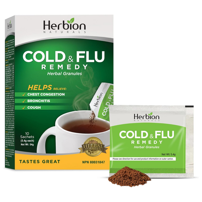 Herbion Naturals - Cold & Flu Remedy Herbal Granules | 10 Sachets