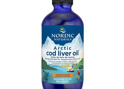 Nordic Naturals - Arctic Cod Liver Oil 840 mg Omega-3, Orange Flavor | 237 mL