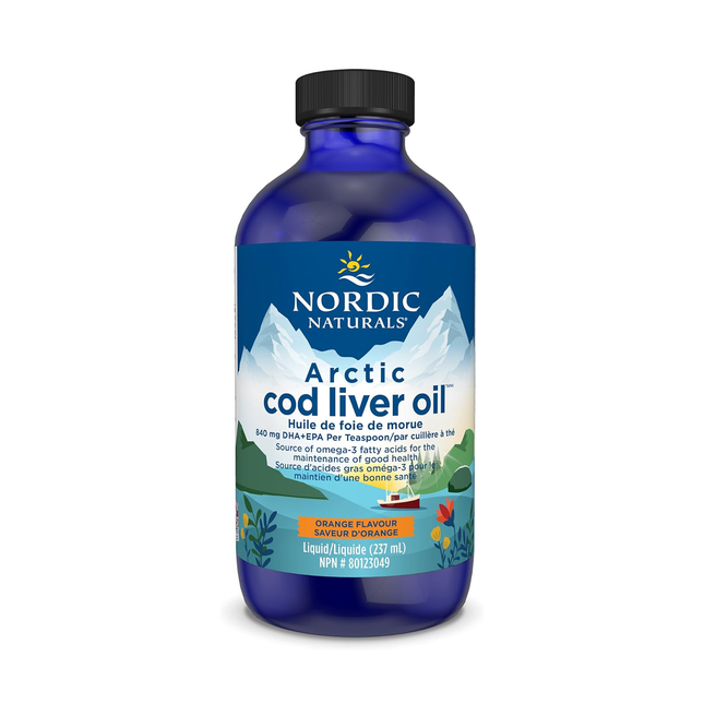 Nordic Naturals - Arctic Cod Liver Oil 840 mg Omega-3, Orange Flavor | 237 mL