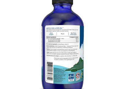 Nordic Naturals - Arctic Cod Liver Oil 840 mg Omega-3, Orange Flavor | 237 mL