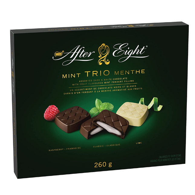 After Eight - Trio de Menthe de Noël - Assortiment de Chocolat Noir et Blanc | 260g