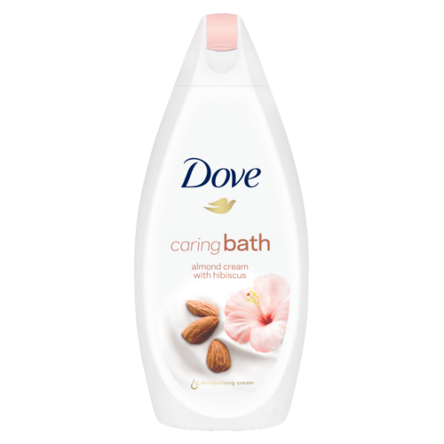 Dove - Caring Bath - Bubble Bath -  Almond Cream with Hibiscus | 450 mL