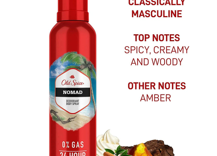 Old Spice - 24H Deodorant Body Spray 0% Gas, Nomad | 115 g