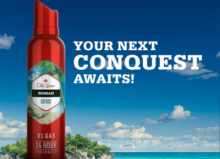 Old Spice - 24H Deodorant Body Spray 0% Gas, Nomad | 115 g