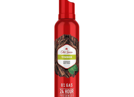 Old Spice - 24H Deodorant Body Spray 0% Gas, Timber | 115 g