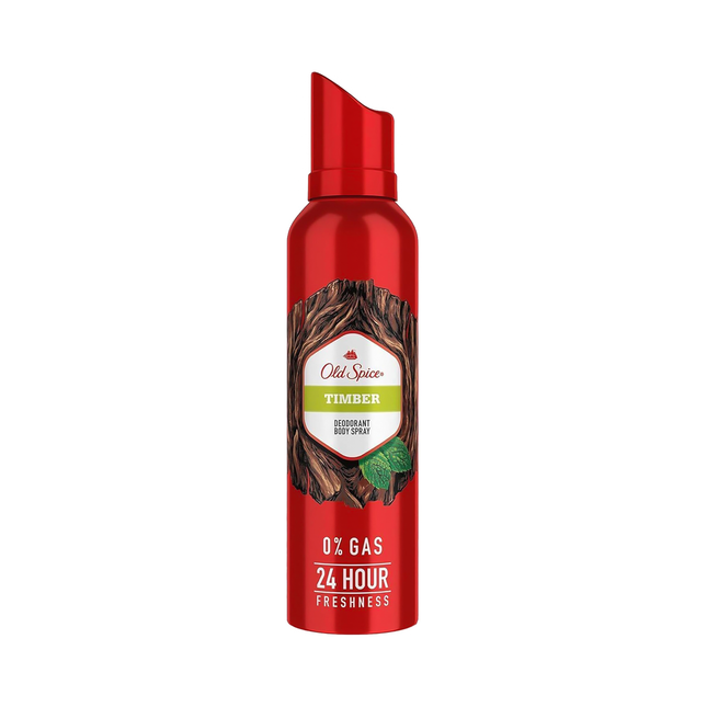 Old Spice - 24H Deodorant Body Spray 0% Gas, Timber | 115 g