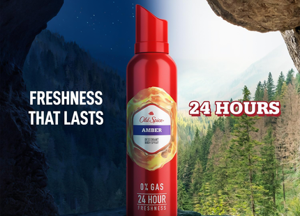 Old Spice - 24H Deodorant Body Spray 0% Gas, Amber | 115 g