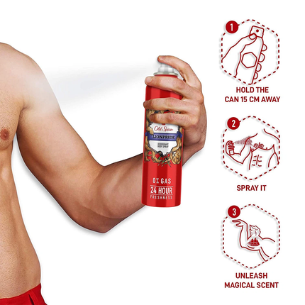 Old Spice - 24H Deodorant Body Spray 0% Gas, Lionpride | 115 g