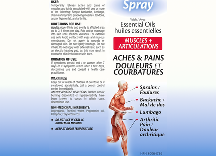 Homeocan - Traumacare+ Spray with Essential Oils for Aches & Pains | 130 mL