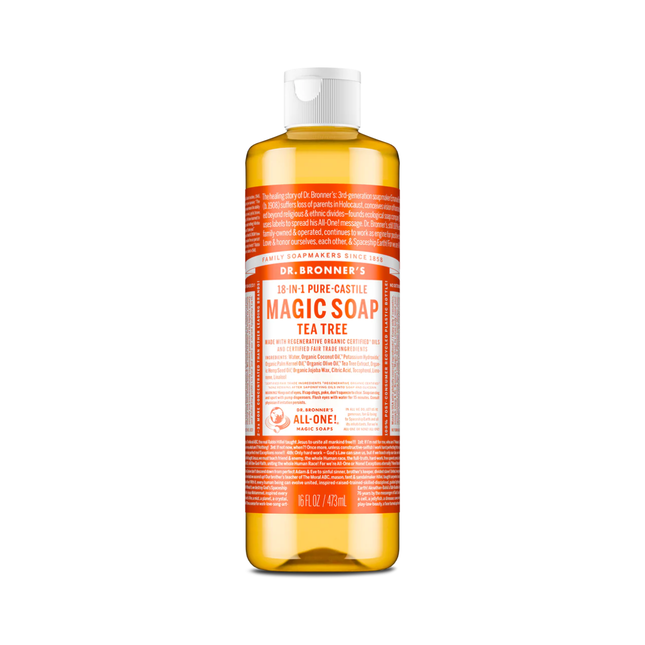Dr. Bronner's - Savon Magique de Castille Pur, Huile d'Arbre à Thé | 473 mL