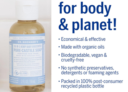 Dr. Bronner's - Baby, Pure Castille Magic Soap, Unscented | 59 mL