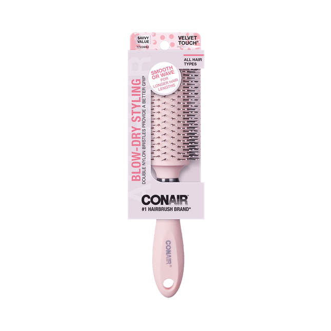 Conair - Brosse ronde de coiffage pour brushing, adaptée à tous les types de cheveux