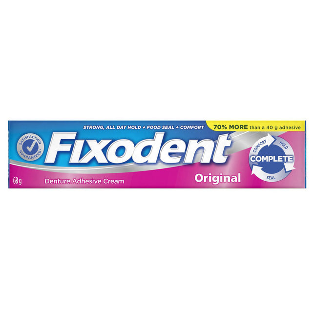 Fixodent - Crème adhésive complète originale pour prothèses dentaires | 68g