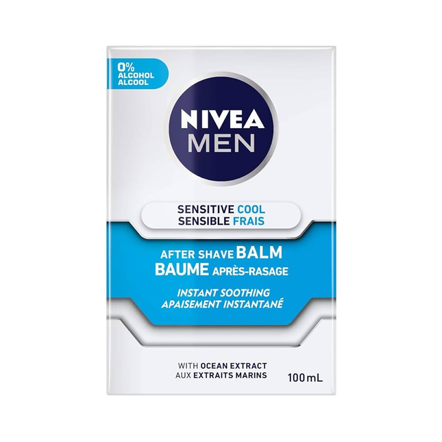 Nivea Men Sensitive Cool Baume après-rasage – Apaisant instantané avec extrait d'océan | 100 ml