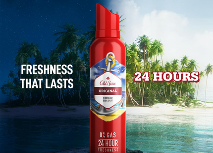 Old Spice - 24H Deodorant Body Spray 0% Gas, Original | 115 g