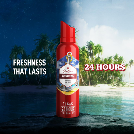 Old Spice - Déodorant Vaporisateur Corporel 24H 0% Gaz, Original | 115 g