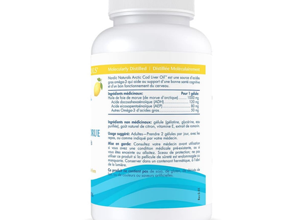 Nordic Naturals - Arctic Cod Liver Oil, 450mg Omega-3 Per 2 Soft Gels | 90 Soft Gels