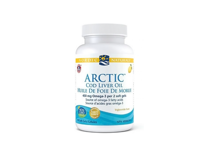 Nordic Naturals - Arctic Cod Liver Oil - 450mg Omega-3 Per 2 Soft Gels | 90 Soft Gels