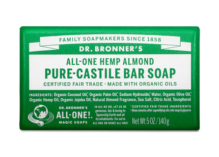 Dr. Bronner's - Pure Castile Bar Soap, Almond | 140 g