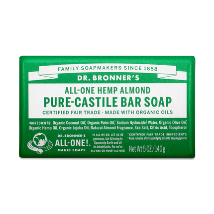 Savon de Castille pur Dr. Bronner's, amande | 140 g