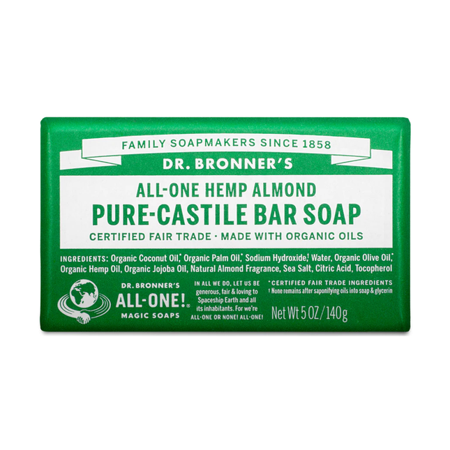 Dr. Bronner's - Pure Castile Bar Soap, Almond | 140 g