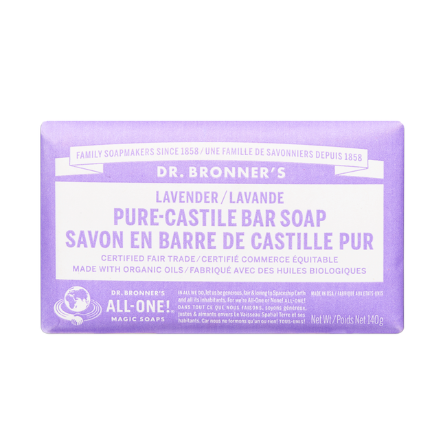 Dr. Bronner's - Pure Castile Bar Soap, Lavender | 140 g