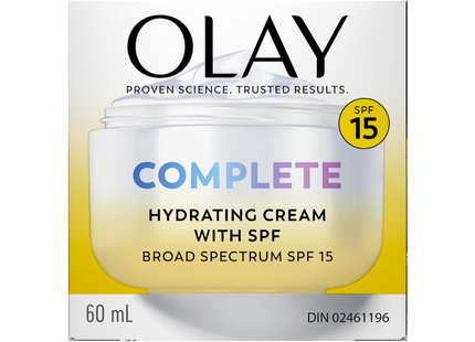 Crème hydratante quotidienne complète Olay avec écran solaire pour peau normale FPS 15 | 60 ml