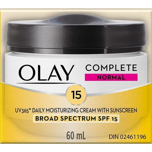 Crème hydratante quotidienne complète Olay avec écran solaire pour peau normale FPS 15 | 60 ml