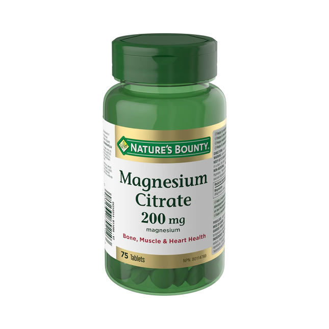 Nature's Bounty - Magnesium Citrate 200 mg | 75 Tablets