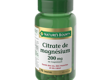Nature's Bounty - Magnesium Citrate 200 mg | 75 Tablets