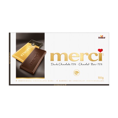 Barre de chocolat noir 72 % Merci | 100g