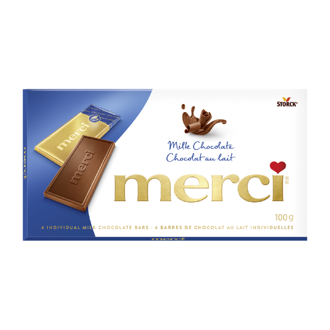 MERCI CHOC LAIT COMPRIMÉ 100G