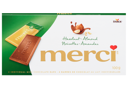 MERCI CHOC COMPRIMÉ NOISETTES-AMANDES 100G