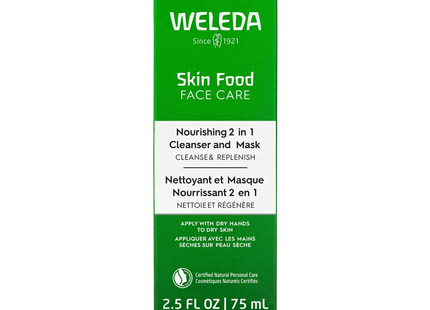 Weleda - Nettoyant et masque nourrissant 2 en 1 | 75 ml