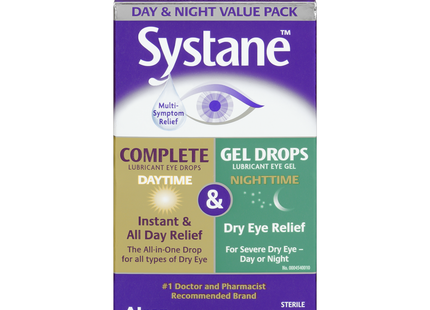 Systane - Complete Daytime & Nighttime Lubricant Eye Gel & Drops | 2 x 10 mL