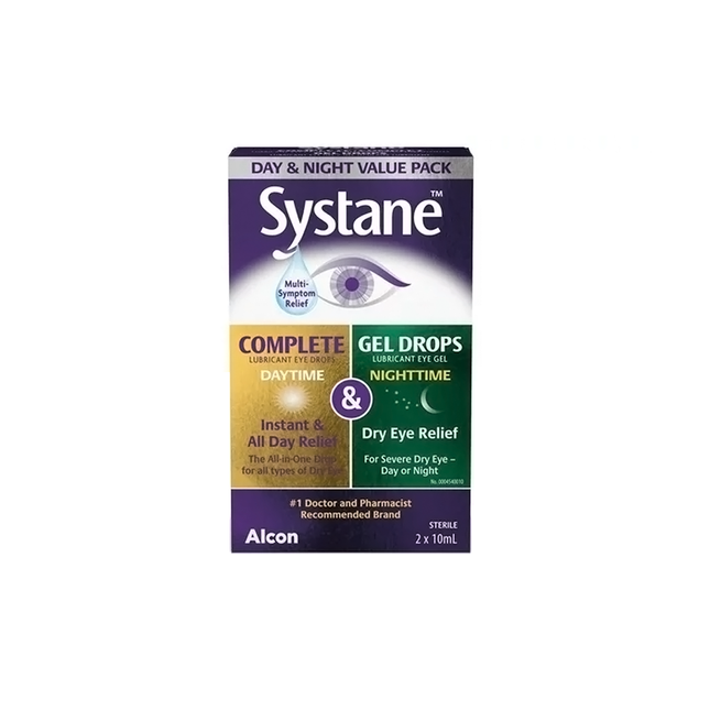 Systane - Complete Daytime & Nighttime Gel Drops | 2x 10 mL