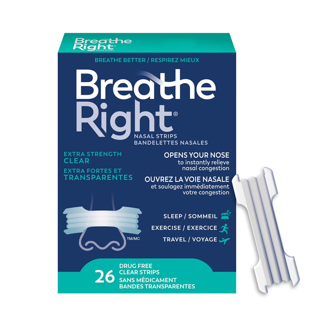Breathe Right - Drug Free Clear Nasal Strips - Extra Strength | 26 Strips