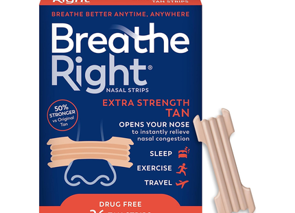 Breathe Right - Extra Strength TAN Nasal Strips