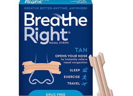 Breathe Right - TAN Nasal Strips | 30 Strips