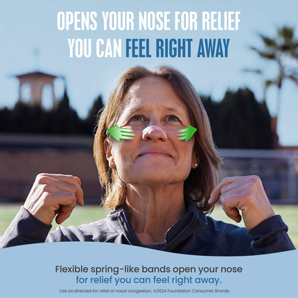 Breathe Right - Drug Free Tan Nasal Strips - Large | 30 Strips
