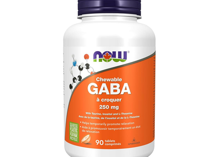 NOW - Chewable GABA 250 mg | 90 Tablets