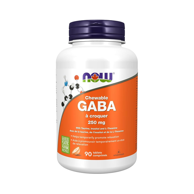 NOW - Chewable GABA 250 mg | 90 Tablets