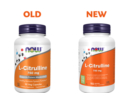 NOW - L-Citrulline 750 mg | 90 Gélules Végétales