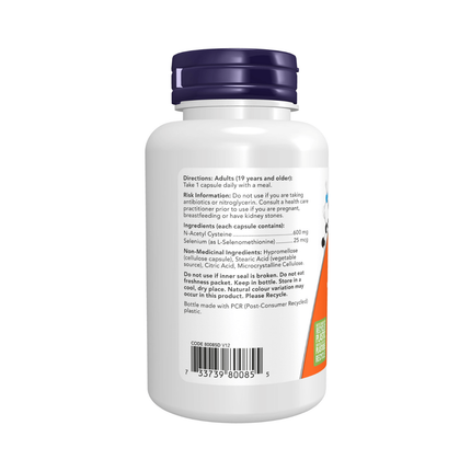NOW - NAC 600 mg with Selenium | 100 Veg Capsules