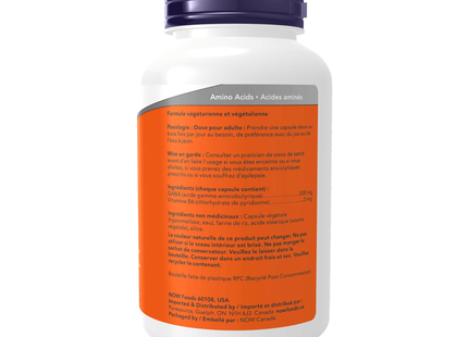 NOW - GABA 500 mg & Vitamin B6 | 200 Capsules