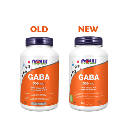NOW - GABA 500 mg & Vitamin B6 | 200 Capsules