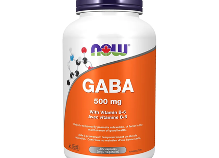 Now - GABA 500MG & Vitamin B6 | 200 Capsules