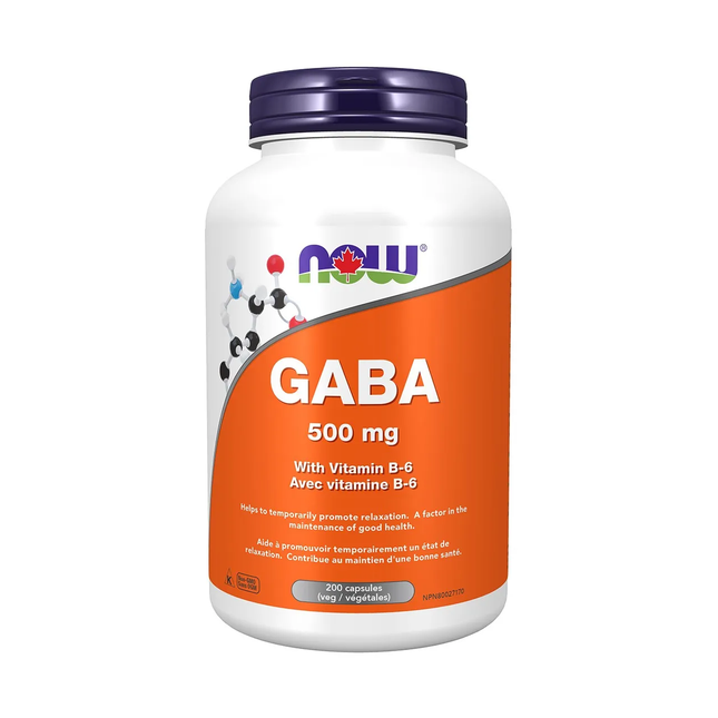 Now - GABA 500MG & Vitamin B6 | 200 Capsules