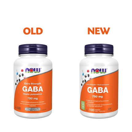 NOW - GABA 750 mg | 100 Veg Capsules